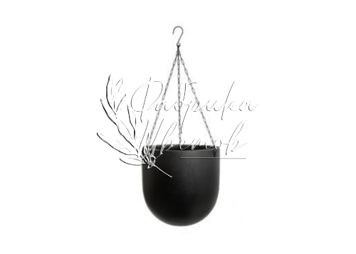 Кашпо TREEZ Effectory Black Stone Чаша большая подвесная 27